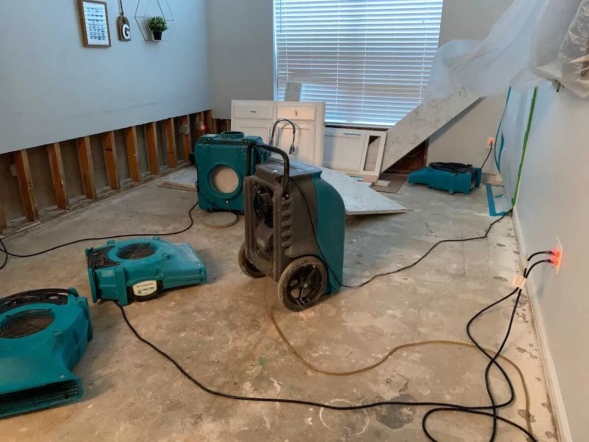 Dehumidifier in flood-cut room for Water Extraction & Removal in Annville